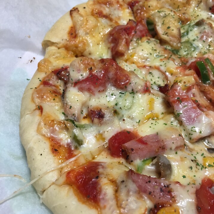 とっても簡単生地!!ふわっもちっピザ♡